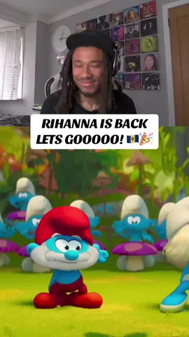 Rihanna finally dropped! 🎉🔥 #rihanna #smurfs #friendofmine #newmusic #fyp #foryoupage 