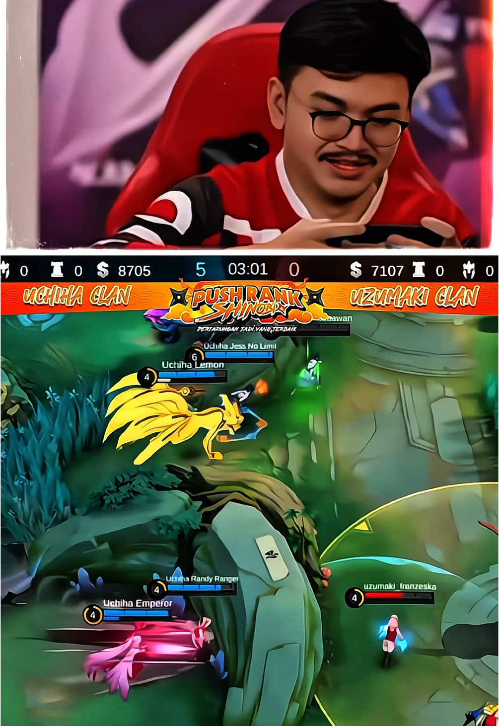 Pecah beud battle Push Rank Shinobi kemarin! Clan gue sih belum menang, tapi Uzumaki tetep juara buat gue (kali) Jangan lupa geyzt nonton highlight-nya, terus gas push rank di map MLBBxNARUTO biar gak kelewatan berbagai hadiah keren dari event kolaborasi ini! #MLBBxNARUTO #MLBBFreeGaaraSkin #MLBBJalanNinjaku