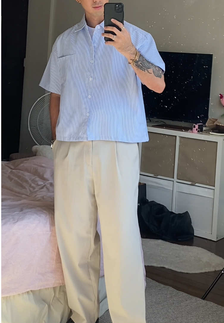 styling this cropped polo #fyp #fitsbydavid #croppedpolo #croppedpolooutfit #poloformen #stripedpolo 