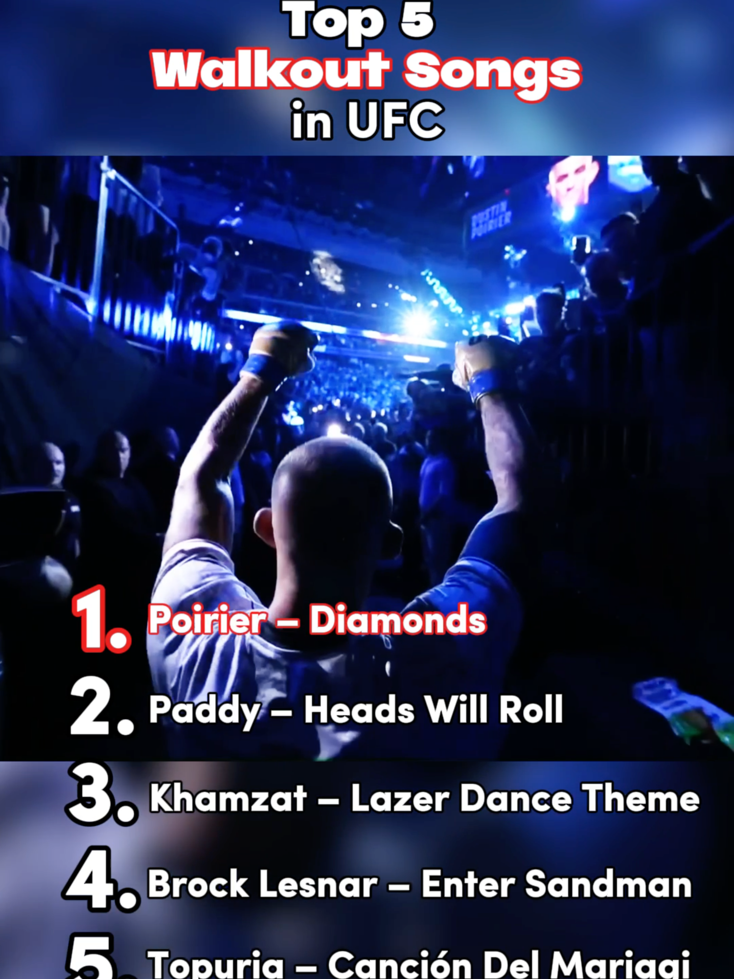 Top 5 Walkout Songs in UFC 🔥 #bestofufc #top5ufc #topufc #Walkout #walkoutsong #ufcwalkout