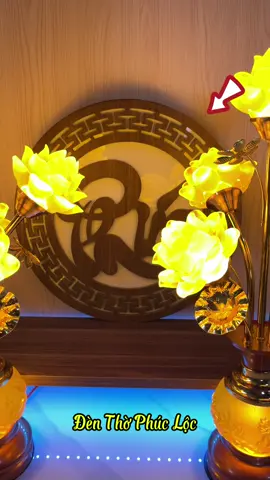 Đèn Thờ Hoa Sen Lưu Ly 5 Bông#dentho #denthohoasen #denthocungcaocap #xuhuong #adidaphat 