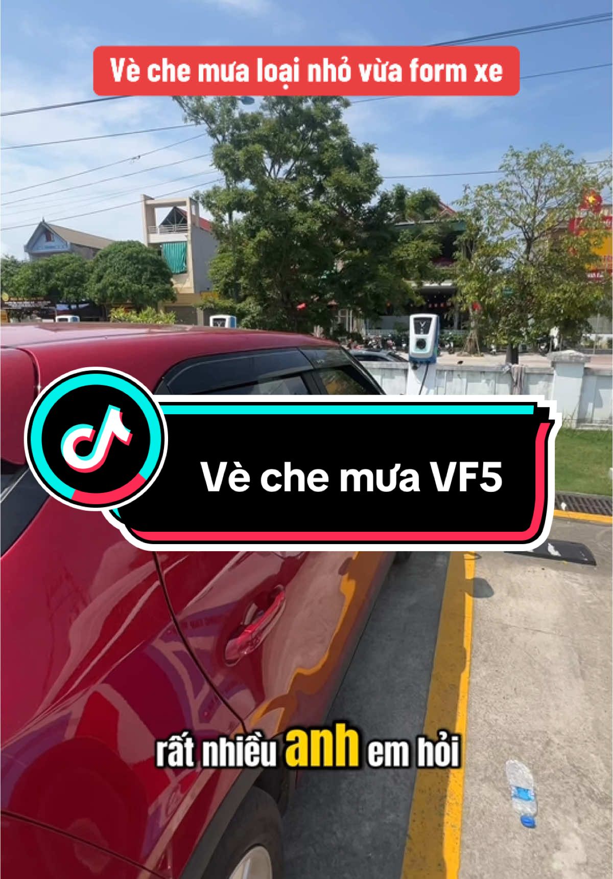 Vè che mưa VF5, loại lòng vè nhỏ vừa form, đẹp không khuất tầm nhìn. #quangfanvit #phukienvinfast #VinFast 