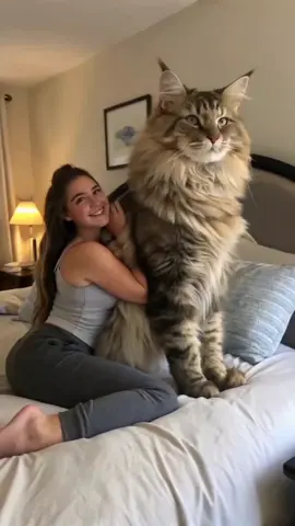 This cat is HUGE 😱🐱📏 #GiantCat #BigCat #bigkitty #cat 