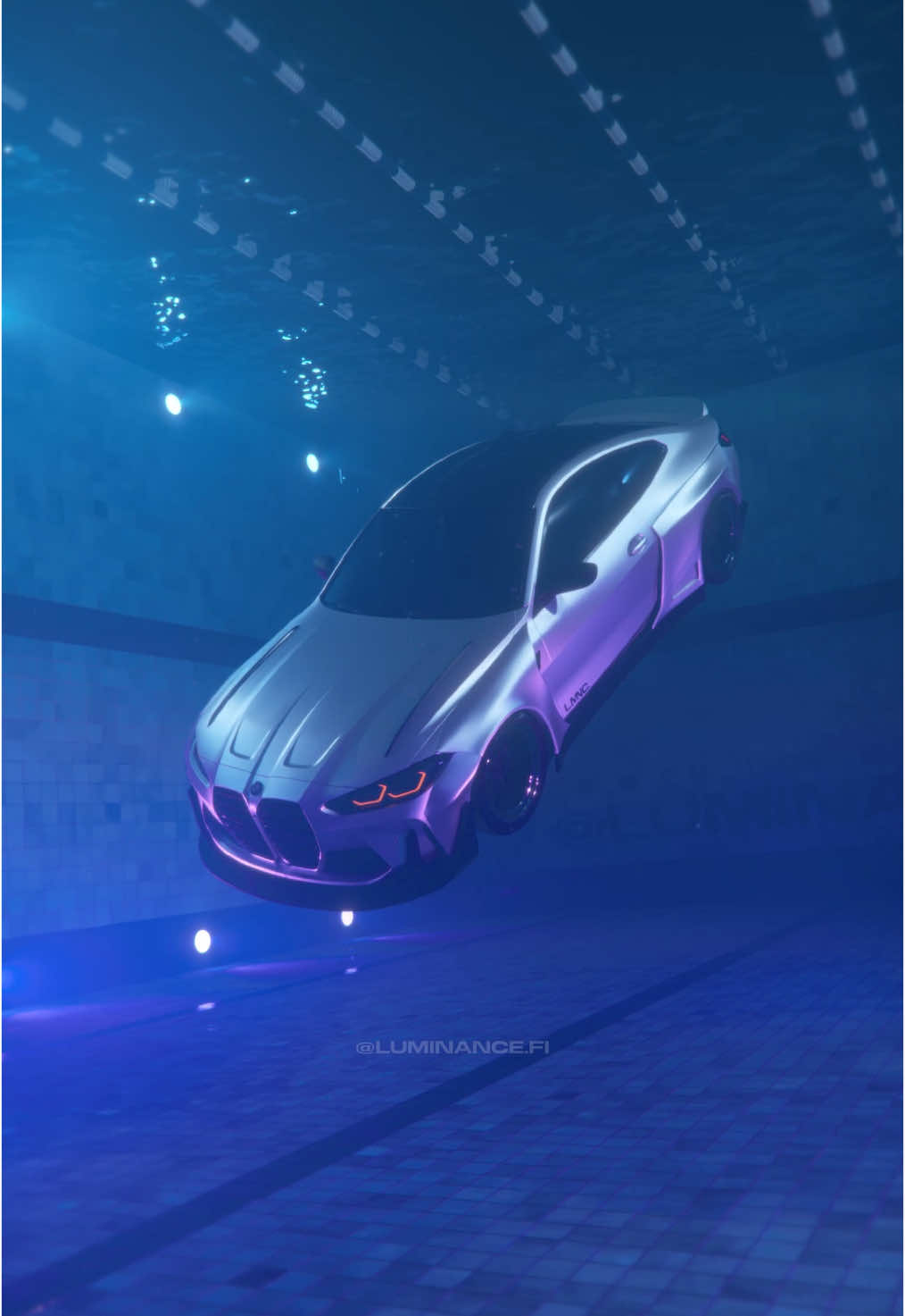 M4 widebody in pool🌊 #3D #CGI #blender 