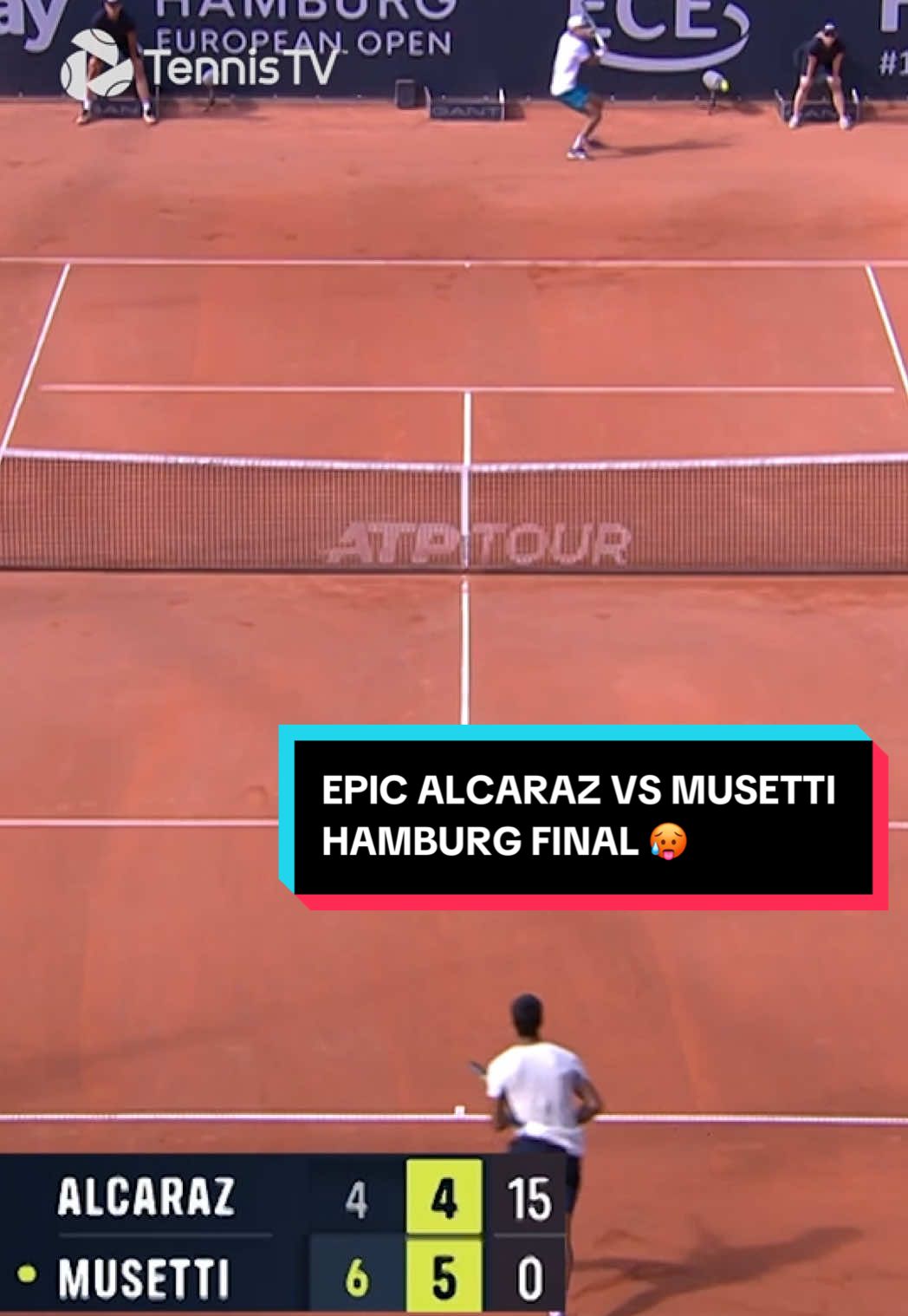 Alcaraz vs Musetti never fails to deliver 🥵 #tennis #tennistv #atptour #carlosalcaraz #lorenzomusetti 
