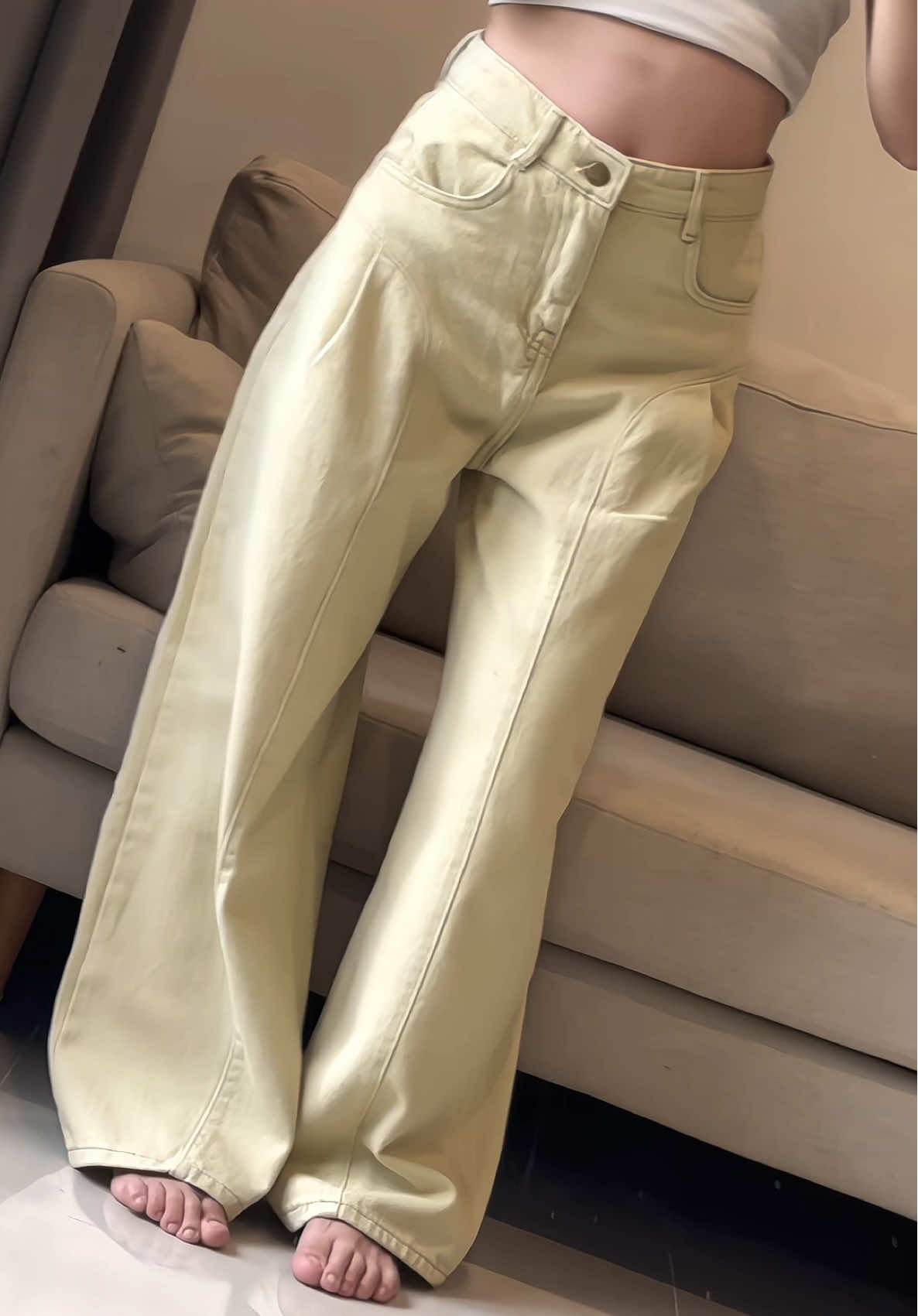 Màu xinh kiểu vintage nhẹ nhàng ý #xuhuong #quanjeansnu #quanjean 
