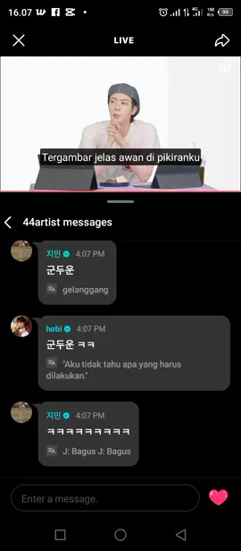 Adeknya pada komen😁#jinbts#live 