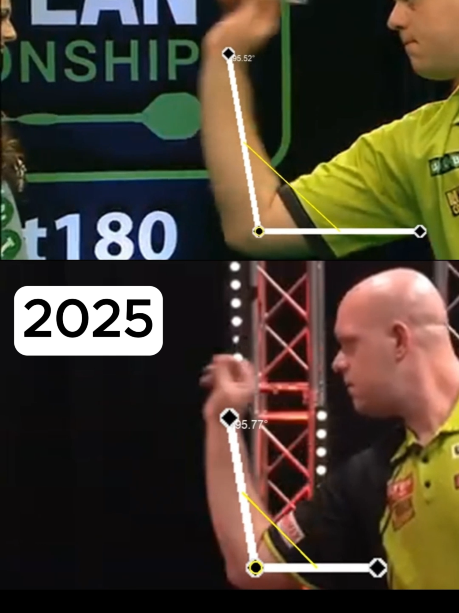 Van Gerwen PRIME vs NOW: Darts Throwing Action #Darts #pdc #pdcdarts #dartsplayer #dartscommunity #michaelvangerwen #mvg