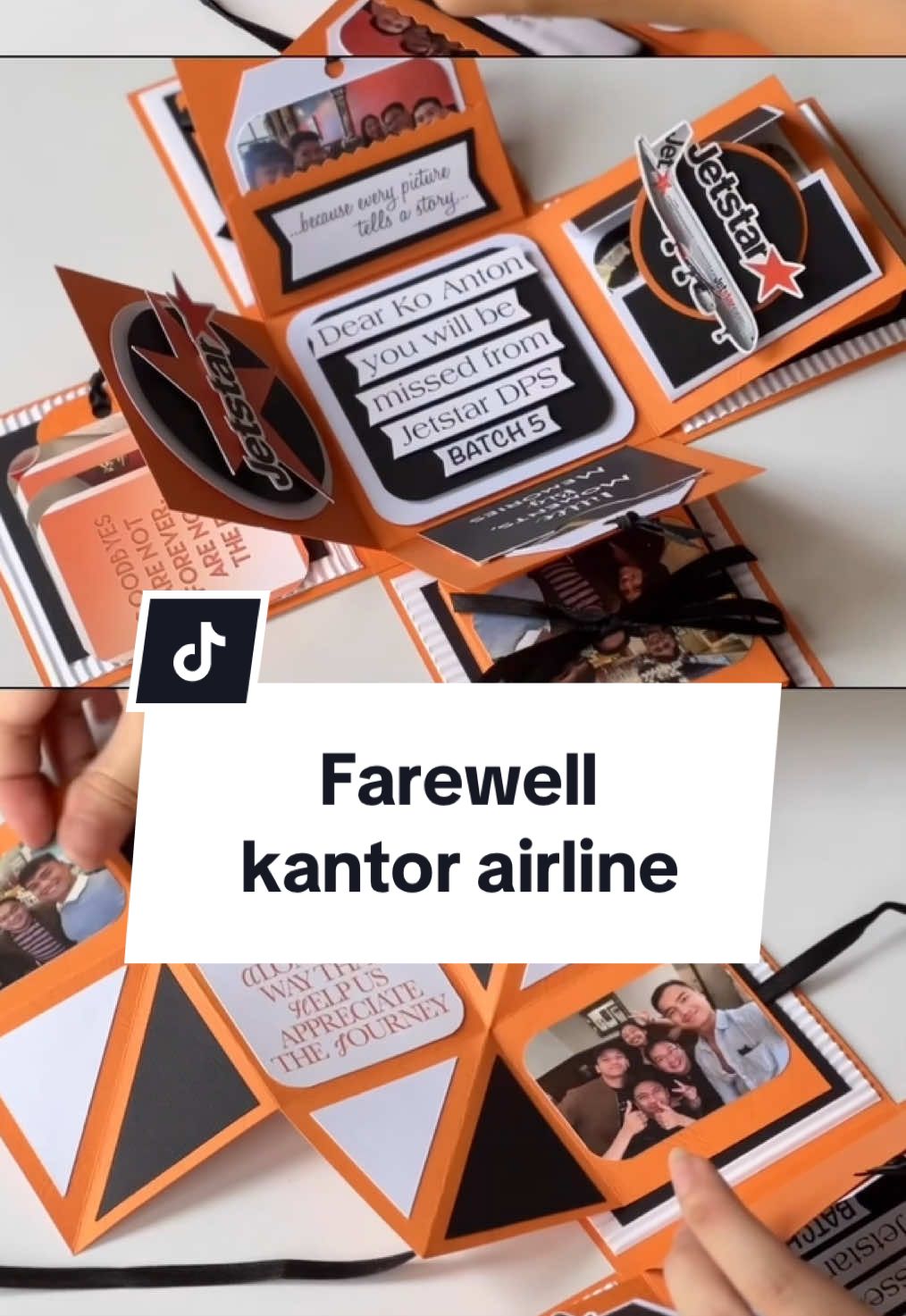Replying to @`𝐑αα || 🐚🍃. ✈️👋🏻 . . . . #kadofarewell #memorybox #kadocustom #idekado #explodingbox #explosionbox #kadounik #unboxing #kadofoto #blindbox #giftidea #farewellgift #kenangan #giftbox #surprisebox #kadoperpisahan 