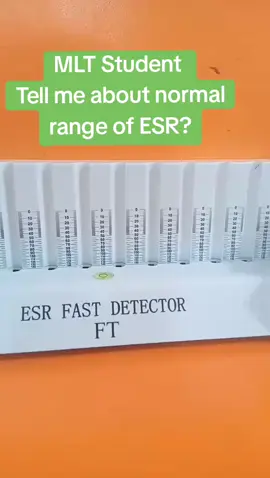 #tell me about normal range of ESR#laborty #pathology 