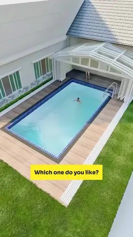 Which one do you like?🤩#fyp #singaporean #perfabricatedbuilding #sunroom #England #America #dohagatar #Canada #louver #design #cover #swimmingpool #greenhouse #retractableroof #ourdoorrestaurant #backyard #tarrace #tinyhousetour #UK #foryou 