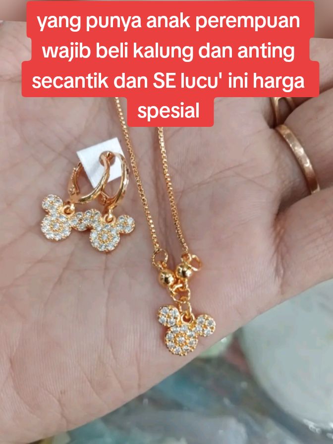 Kalung dan  Anting titanium anak Mickey mouse lucu cantik stock terbatas #kalung #dan #anting #titanium #anak #mickey #mouse #lucu #cantik #pyfツ #pyfツviral_❤ 