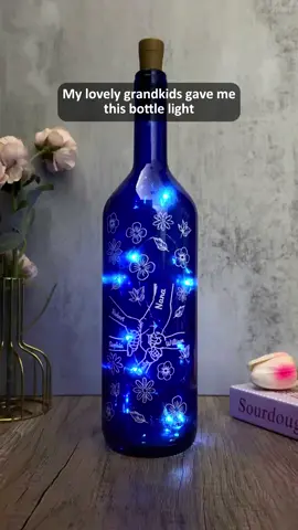A meaningful bottle light for grandma #wanderprints #personalized #gifts #bottlelight #light #decor #family #mom #grandma #grandmother #forher #giftforgrandma #mothersday #vedest #tshirtdesign #giftidea #pod #printondemand #tshirtshop