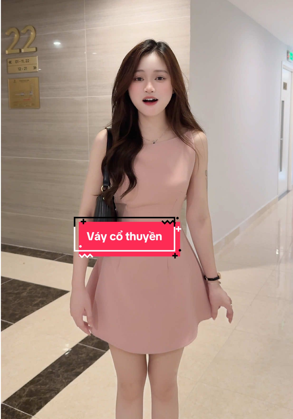 Váy dáng ngắn hồng baby xinh lắm