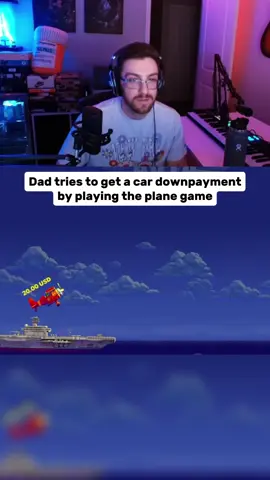 Dad tries to get a car downpayment by playing the plane game #streamer #kickstreaming 