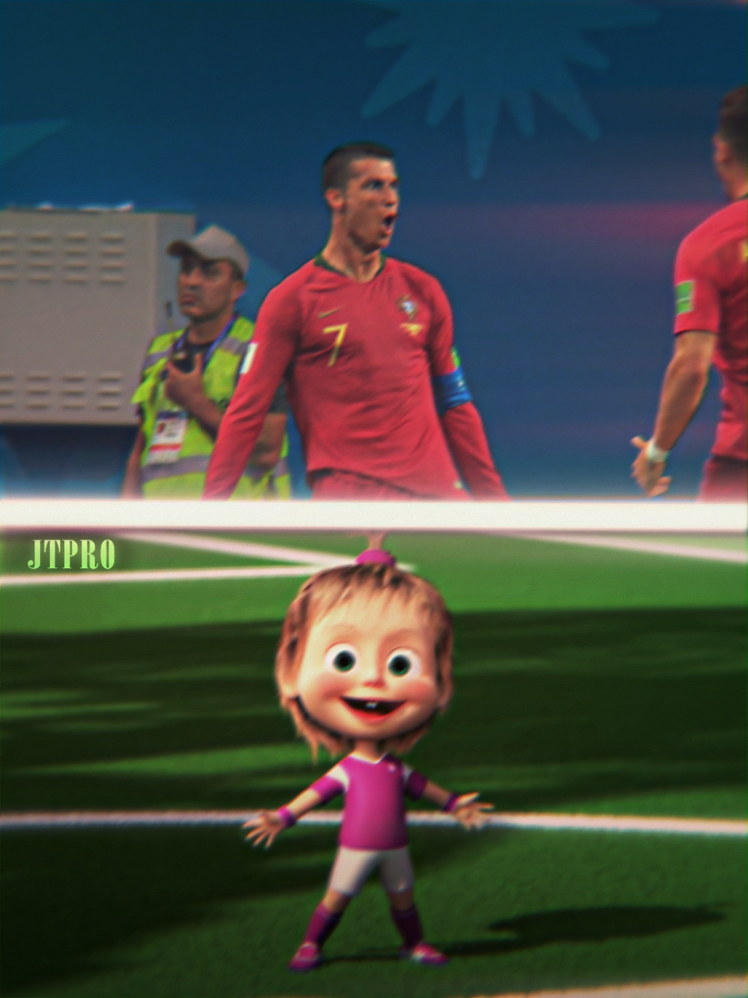 When Masha Becomes CR7 🥶 #shorts #football #footballtiktok #viral_video #foryoupage #fyp #xyzcba #aftereffects #newtrend #edit #funny #ronaldo #cristianoronaldo #cristiano #Soccer #mashaandthebear