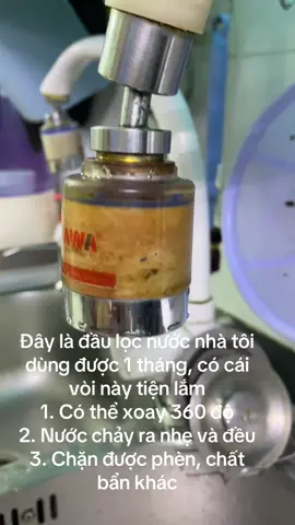 Đây là đầu lọc nước tại vòi Sawa dùng được 1 tháng. Các bạn dùng nước giếng nên mua nha. #locnuoc #sawa #tienichcuocsong 