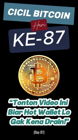 🎯 Hari ke-87, gue tetap cicil BTC $100 setiap hari. Tapi kali ini gue mau ingetin soal satu hal penting: keamanan wallet. Hot wallet itu senjata penting buat farming di DeFi — tapi juga paling rawan kena drain kalau lo lalai. Gue kasih tips lengkap buat jaga dompet lo tetap aman 🚨 ✅ Jangan simpen seed phrase online ✅ Pisahin wallet utama & wallet buat explore ✅ Revoke akses rutin ✅ Jangan asal klik link atau connect sembarangan 📺 Semua tips lengkapnya gue bahas juga di YouTube Juragan DeFi 💬 Share juga pengalaman wallet lo di kolom komentar — biar yang lain bisa belajar! #NyicilBTC #NyicilBitcoin #CryptoSafety #HotWallet #DeFiIndonesia #CryptoTips #JuraganDeFi #KeamananCrypto #FYPcrypto #DeFi2025