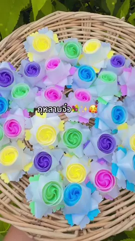 กุหลาบจิ๋ว💐🥰 #หัดพับริบบิ้น #เหรียญโปรยทาน 