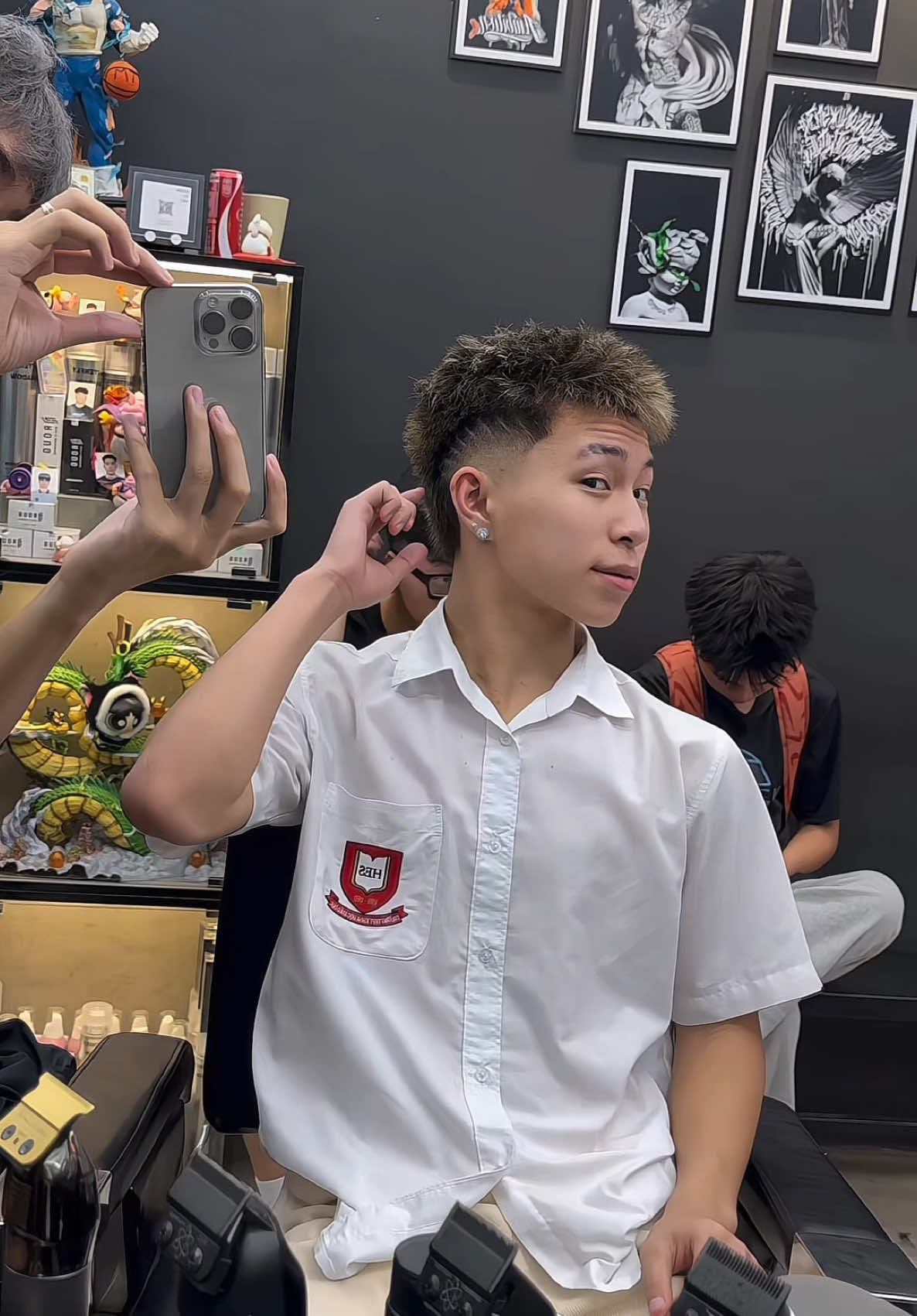 crop texture x mullet @Tom #zawntusfreshcut #viral #xuhuong #tocnamdep #hair #burstfade #crop #fyp 
