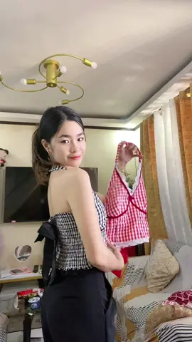 bow retro plaid vest top | click the yellow basket🛒 #bowtop #vesttop #haltertop #lacetop #patchwork 