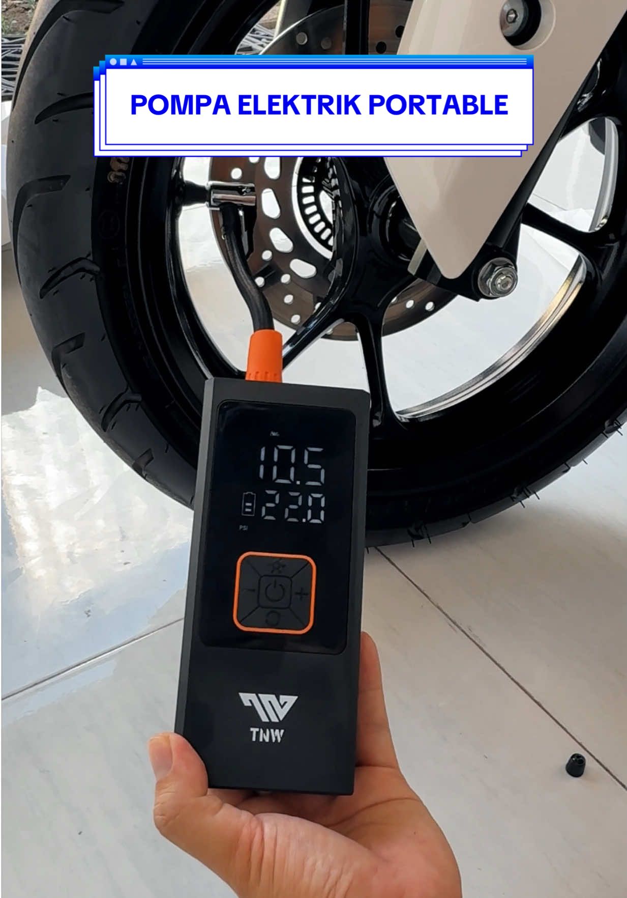 Pompa angin ban elektrik portable TNW baterai 10.000 mAh lebih awet dan 2 kali lebih cepat mengisi angin #pompa #pompaangin #pompaelektrik #pompaanginportable #pompaban #pompaanginmurah #pompabanmobil #pompabanmotor #pompabansepeda 