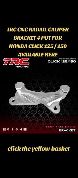 TRC CNC RADAIL CALIPER BRACKET 4 POT FOR HONDA CLICK 125 / 150 AVAILABLE HERE #trc #caliperbracket #hondaclick125 #hondaclick150 #fypp #fypシ゚ #fyppppppppppppppppppppppp #foryourpagetiktok #foryourepage #foryourpages #fypage #foryoupage❤️❤️ #trendingvideo #trending #foryou #buyme 