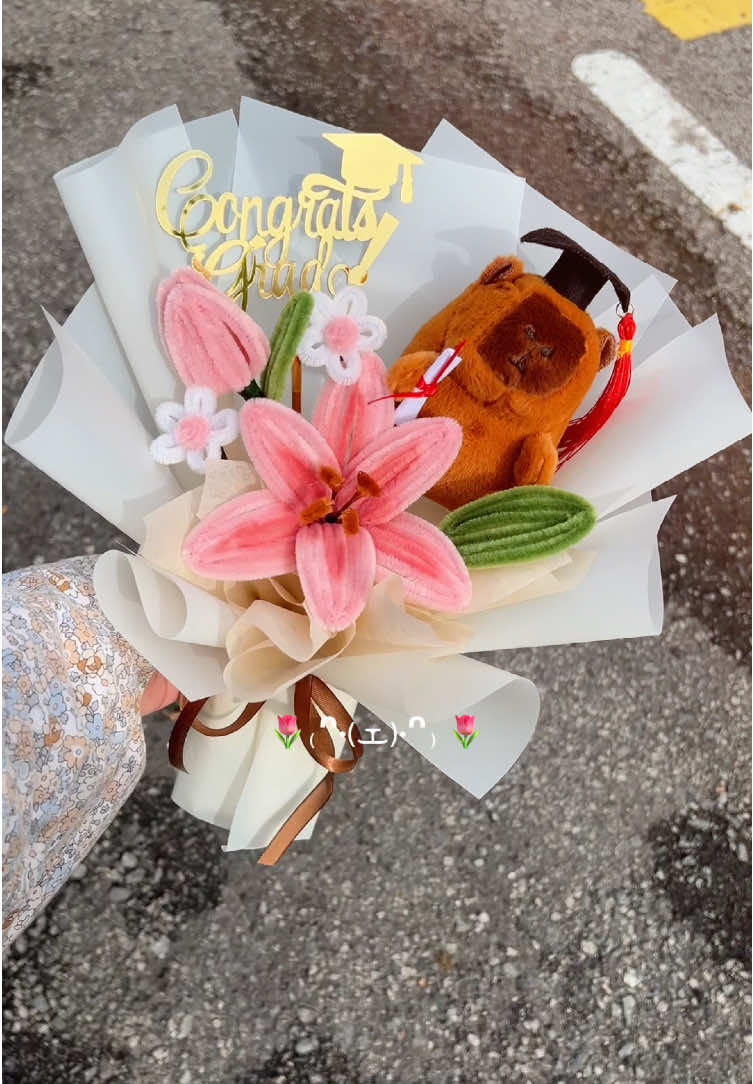 NEW DESIGN✨ Capybara Graduation!! 🎓 #graduation #bouquet #capybara #fypツ #bungabymirar 