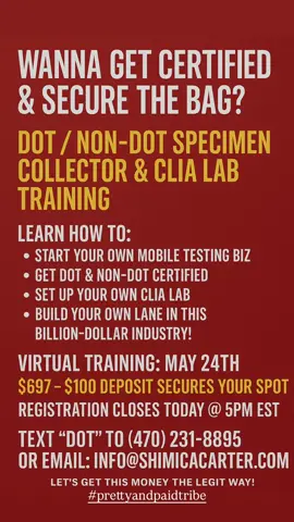 #fyp #viral #foryoupage #PrettyAndPaidTribe #trending #foryourpages #tiktok #dot #clialab #nondot #nondotdrugtest #drugtestingbusiness #fypシ #fypage #fypシ゚viral  #authenticandpureenterprises 