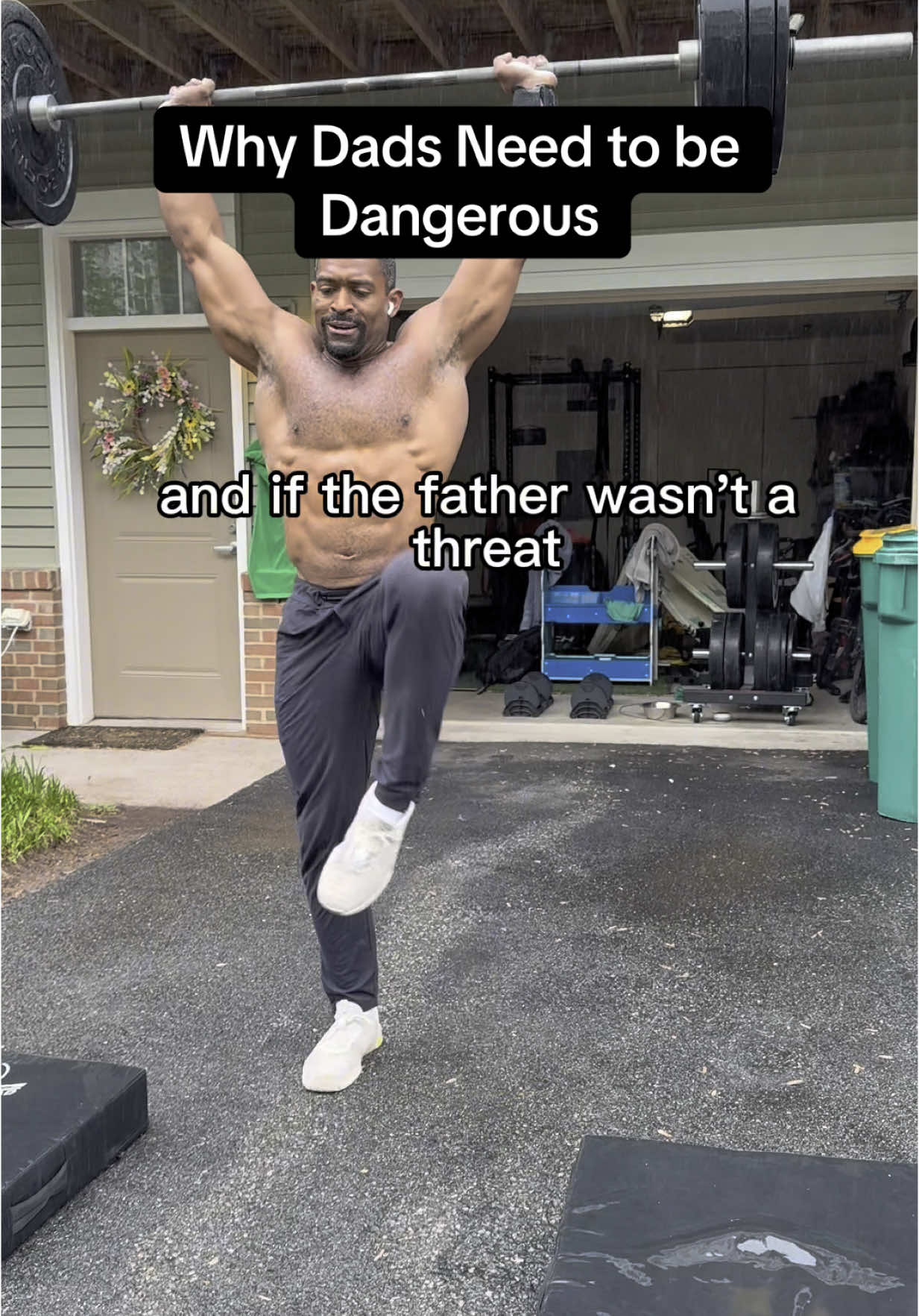 Stay Dangerous, Dads🫡💪🏾Moms too📌Here’s how👇🏾 Lift weights 4-5x/week to get strong for your family and make your daily tasks easier Walk 45-60min daily and sprint 1-2x/week to keep up with your kids and improve heart health Eat at least 1g protein/lb bodyweight and 5g creatine daily to support lean skeletal muscle and brain health Cut sugar and junk food to reduce excess body fat and improve gut health  Study martial arts to learn defense and self control Get a free week of my functional strength program from my page 🔗  #dadswholift #fitdad #dadandson #momswholift #fitmoms 