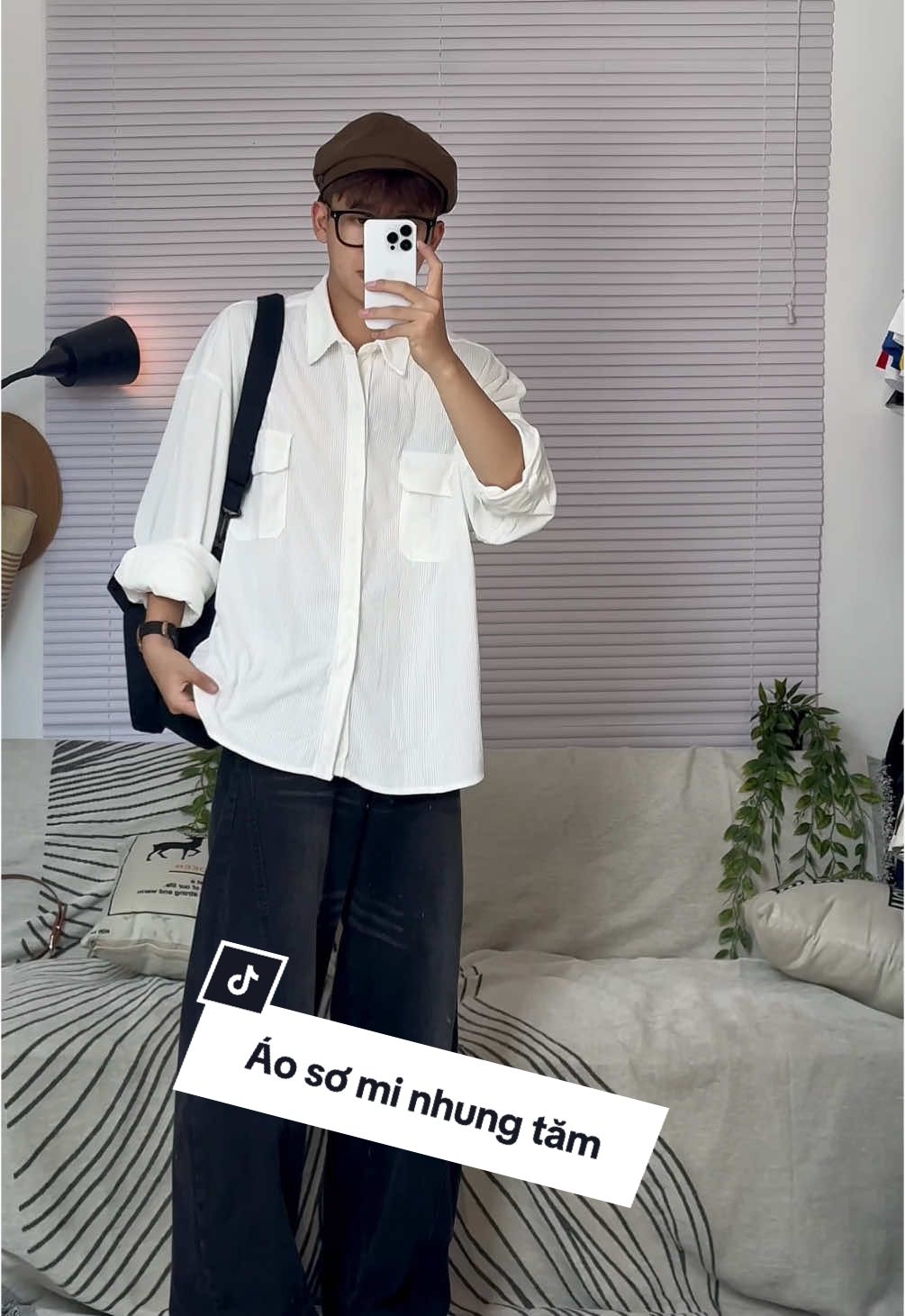 Áo sơ mi nhung tăm mới nè#fyp #xuhuong #trending #outfit #gali #galistu #galistudio 