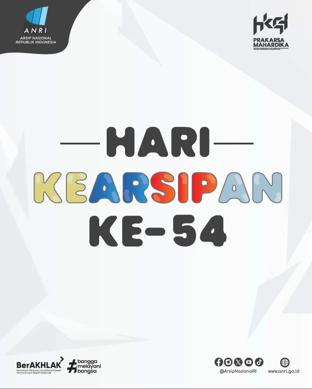 #SahabatArsip, bulan Mei adalah momentum yang dinantikan oleh seluruh civitas kearsipan karena setiap tanggal 18 Mei kita memperingati Hari Kearsipan 🥳 Tahun 2025 ini, kita akan merayakan Hari Kearsipan ke-54 dengan tema 