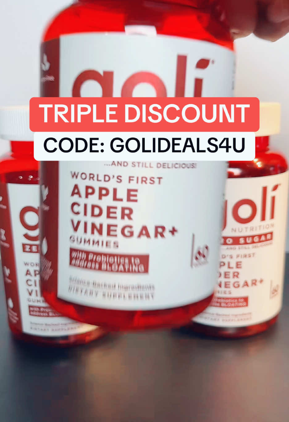 Goli Zero Sugar Apple Cider Vinegar gummies flash sale discount deal coupon code free shipping #goli #golinutrition #GoliSuperBrandDay #GoWithGoli #golippp #TikTokShopMemorialDay #tiktokmademebuyit #TikTokShop #TikTokShopSummerTurnUp #ifyouknowyouknow 