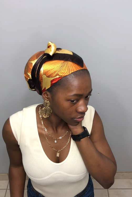 Headwrap tutorial “slow”  #headwrap #tutorial #headwrapstyle #idea #hairstyle 