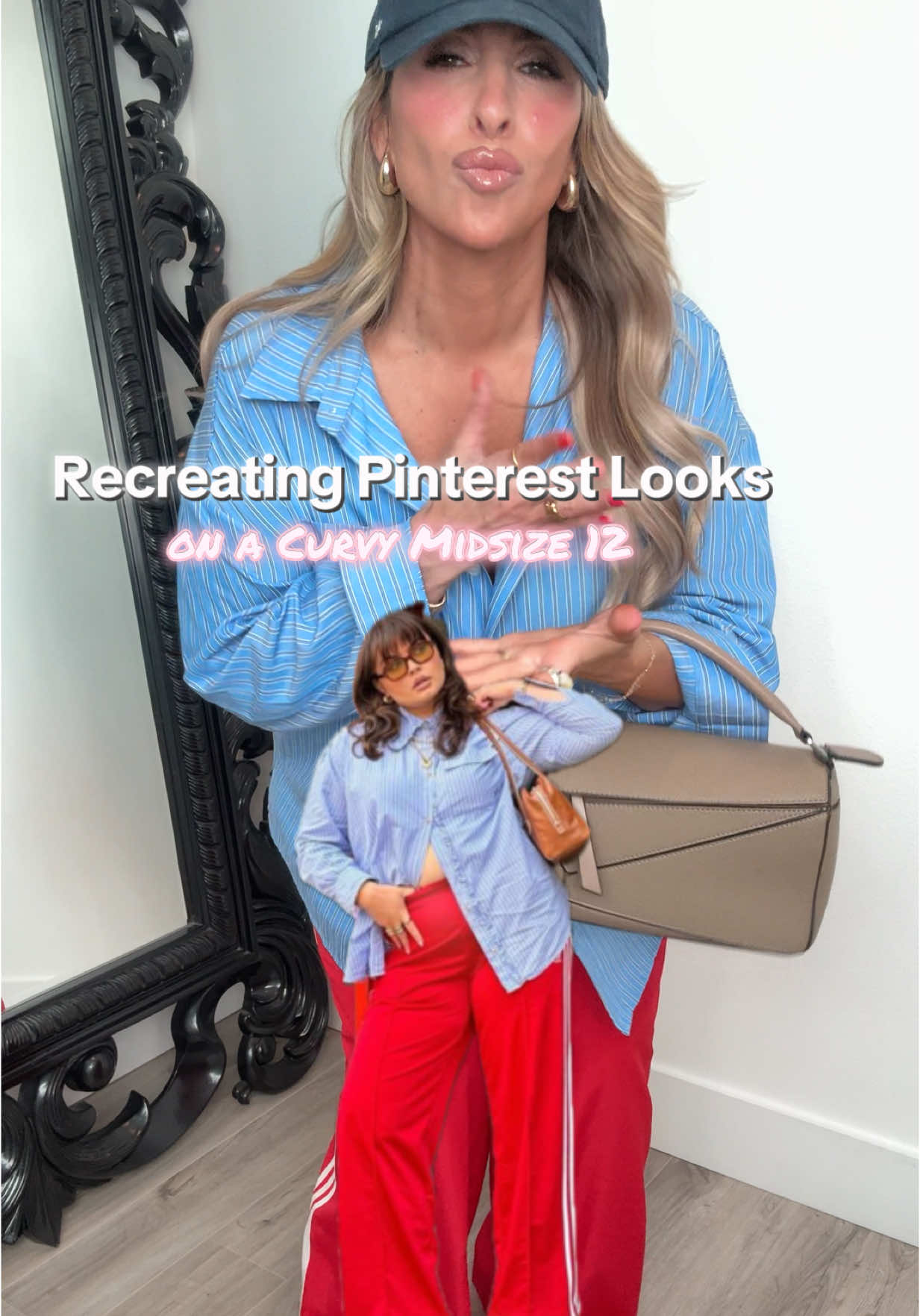 Would you wear this outfit IRL? #pinterestoutfit #recreatingpinterestoutfits #midsize