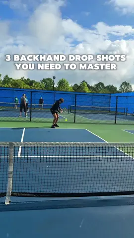 3 backhand drop shots you need  #pickleball #pickleballdrills #dinkingdrill #pickleballtips #pickleballtraining #pickleballpractice #pickleballskills #pickleballtiktok 