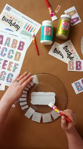 It's the biggest crafting day of the year! Happy 58th birthday to America's #1 glue, finish and sealer - Mod Podge! 🎉 To celebrate Mod Podge Day, we are making these decoupaged plates for the big party. Find your favorite formula and get started on some decorations or crafts today by visiting the plaidonline.com! 🎂💕 #PlaidCrafts #ModPodgeMonth #ModPodgeDay #DigitalDownloads