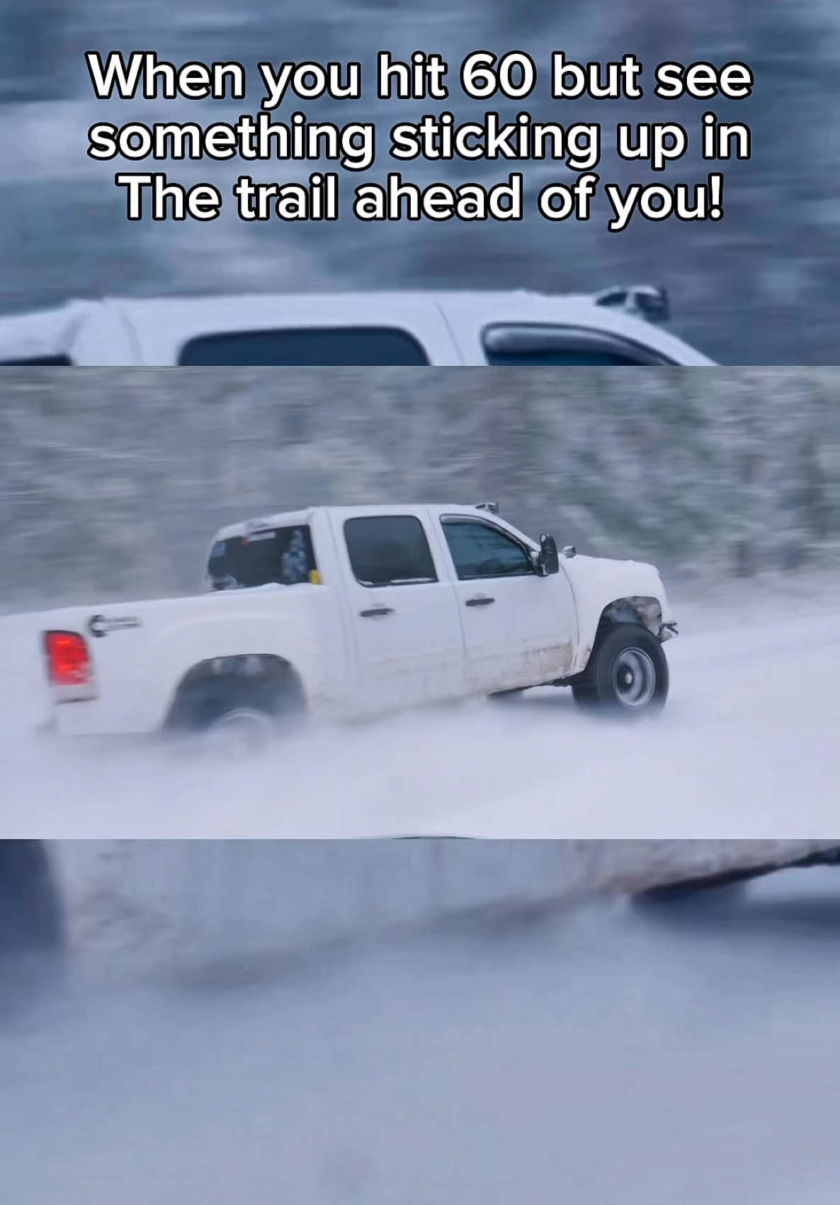 GMC Sierra 1500 putting in work out on the trails! This was performed on ORV Specific trails with a trained driver!