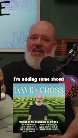 The End of The Beginning of the End is… never ending?? Tickets on sale NOW for Red Bank, Jersey City, Beaver Creak, Fayetteville, Hampton Bays, and Woodstock at OfficialDavidCross.com