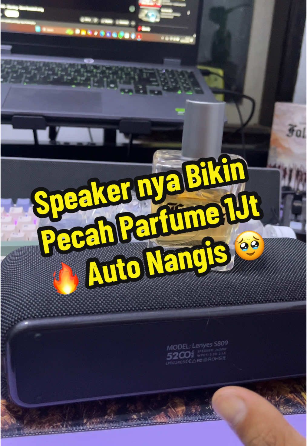 Speaker Lenyes S809 bikin parfum mahal hampir pecah #parfume #speaker #speakerbluetooth #speakerbluetoothfullbass #lenyes #lenyess809 #cuantanpabatas #paydaysale #wibgajian 