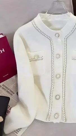 MUTIARA Cardigan Wol Rajut Full Mutiara Outer Mewah Elegant Baju Kancing #cardigan #rajut #elegant #outer #wol 