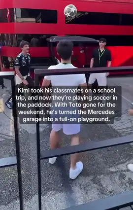 Not only is Kimi your classmate, but now you’re in the paddock for his first home race? Those kids are living every F1 fan’s dream. #kimiantonelli #georgerussell #mercedes #mercedesf1 #mercedesamgf1 #imola #imolagp #f1 #formula1 #formulaone #f1tiktok #f1content #Motorsport 