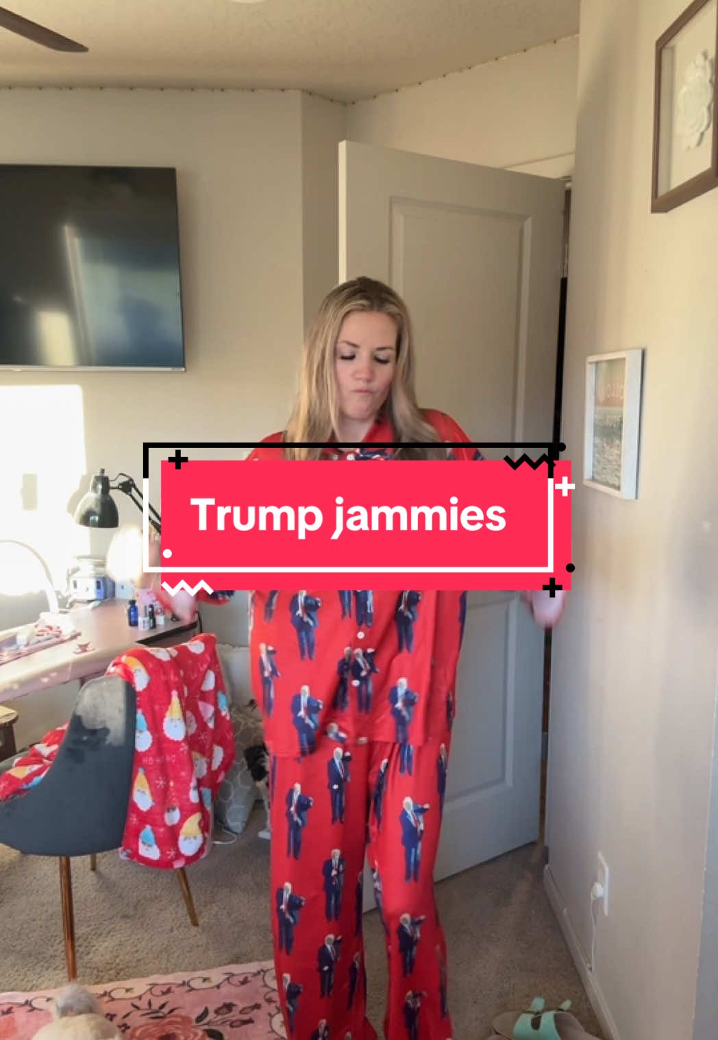 Love how stretchy they are! #trumppajamas #trumplover #patrioticpajamas #maga #trump2024 #trumpgear #trumpmerch #conservativefashion #trumpapparel #patrioticstyle #trumpsupporter #sleepinstyle #usaapparel #trumptrain #trumpfans #trumpclothing #politicalfashion #americaapparel #patriotwear #usaalltheway #americanstyle #trumpvibes #freedomfashion #redwhiteandblue