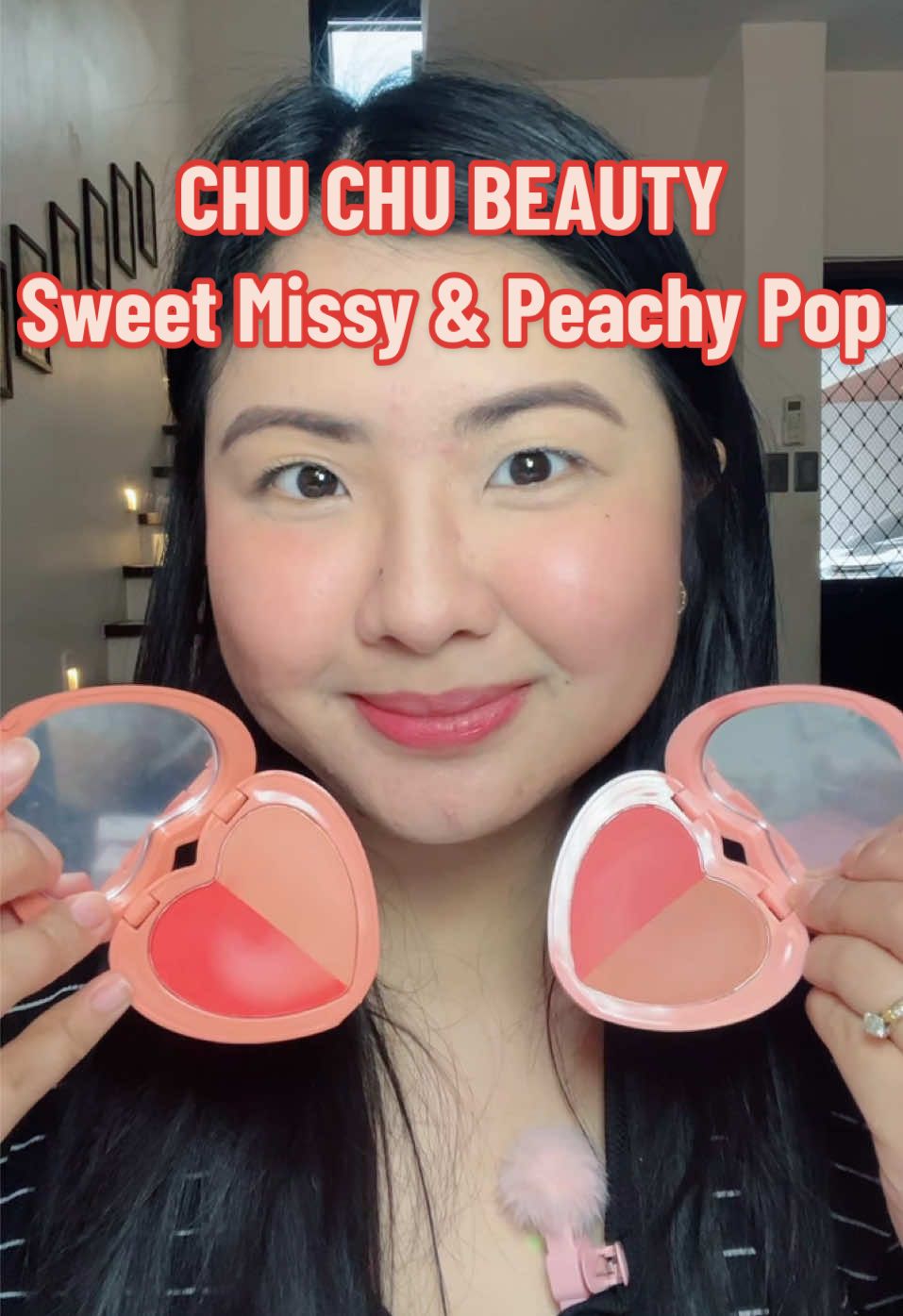 Replying to @yeozks @yeozks @alexa Chu Chu Beauty Heart Blush Duo Powder Blush in SWEET MISSY & PEACHY POP 🧡🍑 @Chu Chu Beauty #chuchubeauty #blush #powderblush #makeup #fyp 