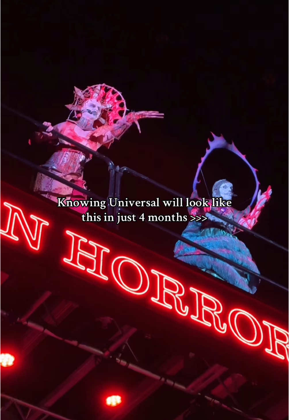 It’s almost our time 😈 #spooky #hhn #horrornights #halloween #spookyseason 