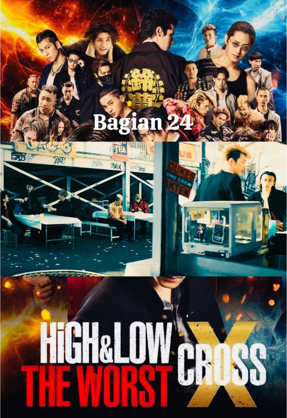 Bagian 24 : h&l the worst x cross #fyp #highandlow #film #filme #theworst #japan #housen #oya 