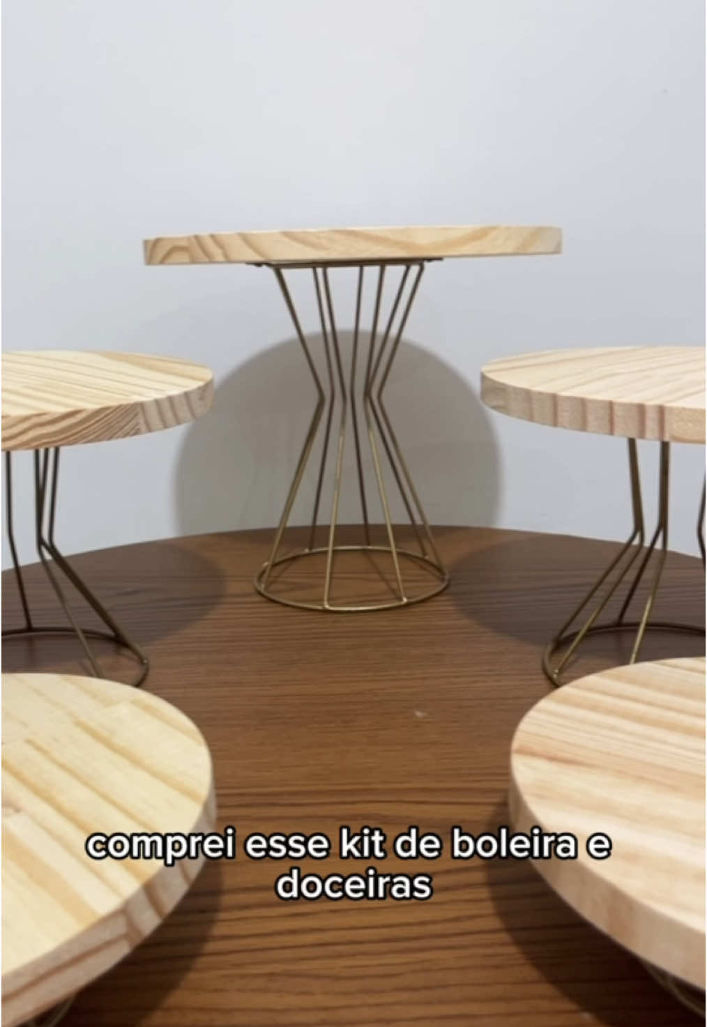 Kit de boleira + doceiras rústicas da shopee 🥰 #pegueemonte #festanamesa #minifesta #kitfesta #alugueldefesta #comprasminifesta #kitfestanamesa 