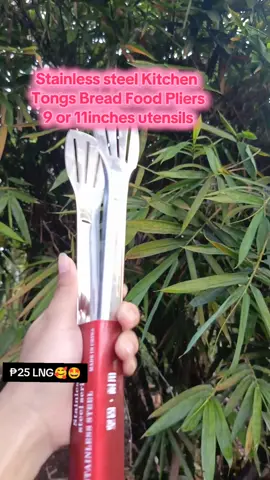 ₱25 LNG Stainless steel clip Metal Barbecue  multi-purpose Kitchen  Tongs Bread Food Pliers 9 or 11inches utensils  #followers #everyone #affordabls #checkoutnow #fyppppppppppppppppppppppp #legit #stainlesstong 