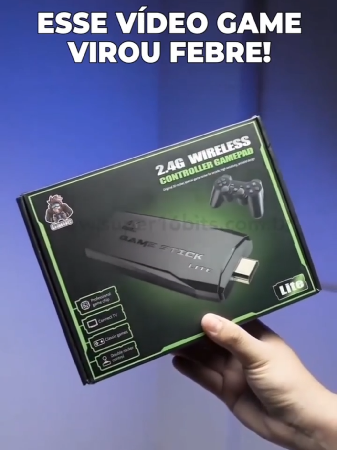 o Game Stick 4k  lite virou febre no Brasil, e agora ele está ainda melhor.  #retrogaming #nostalgiagames #gamestick #gamestick4k #VaiqueÉSua 