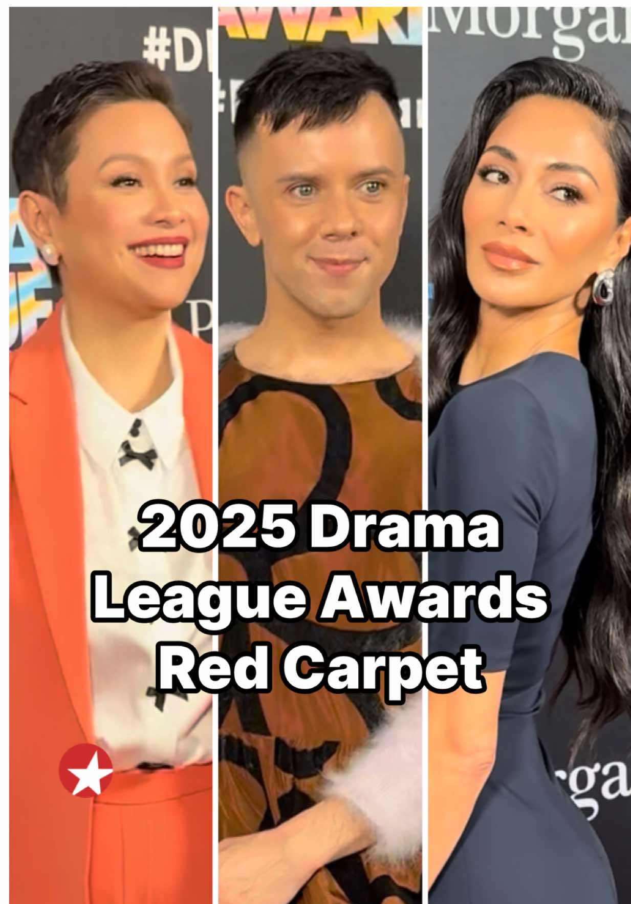 Welcome to the 2025 Drama League Awards red carpet! See the stars nominated for their stunning work this Broadway and Off-Broadway season ⭐️ Visit Broadway.com to see the talented nominees live on stage! @dramaleague @Cole Escola @Nicole Scherzinger #broadway #offbroadway #theatre #dramaleague #redcarpet #redcarpetfashion 
